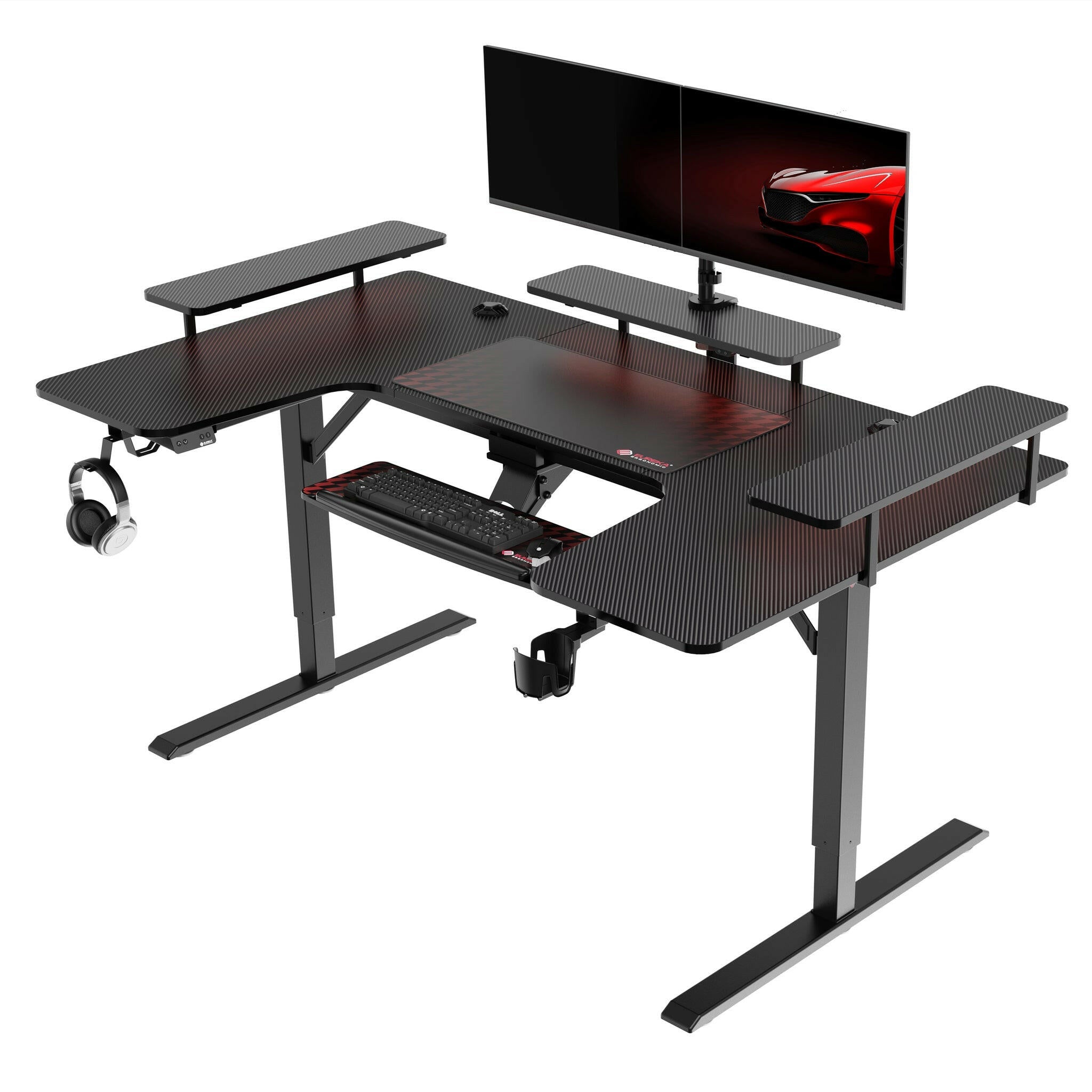 Eureka U 71 Gaming Table - 71 Inch, U Shaped, Height Adjustment 1