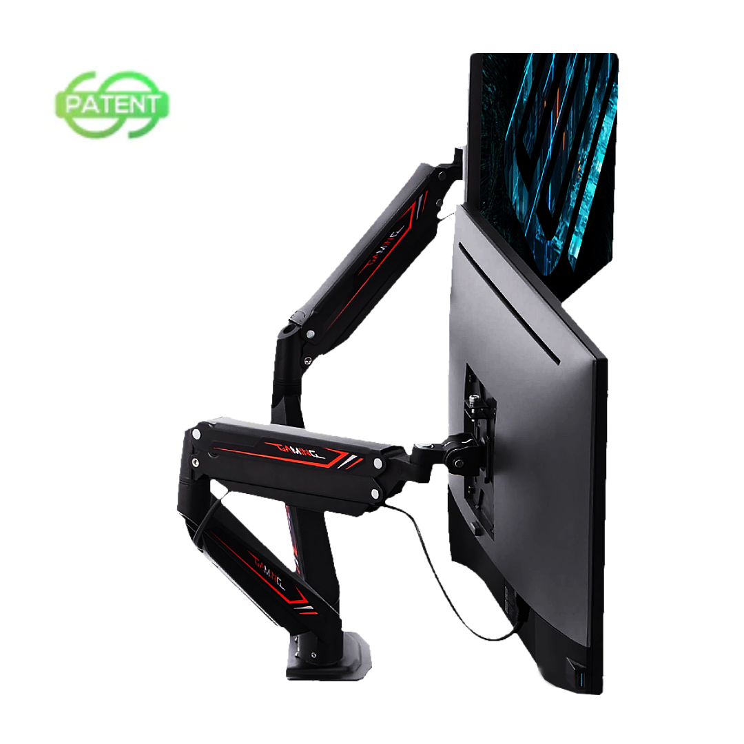 Eureka Ergonomic- Dual Adjustable Monitor Arms, Fits Screens Up to 32 Inches