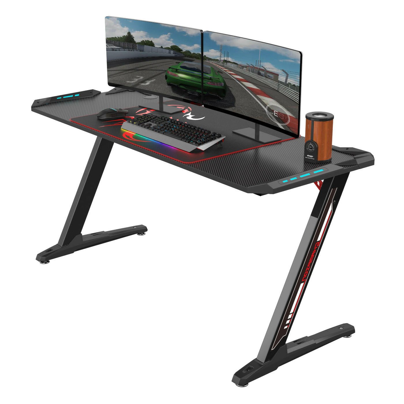 Eureka Z4 60 Gaming Table - 60 Inch, Z Shaped