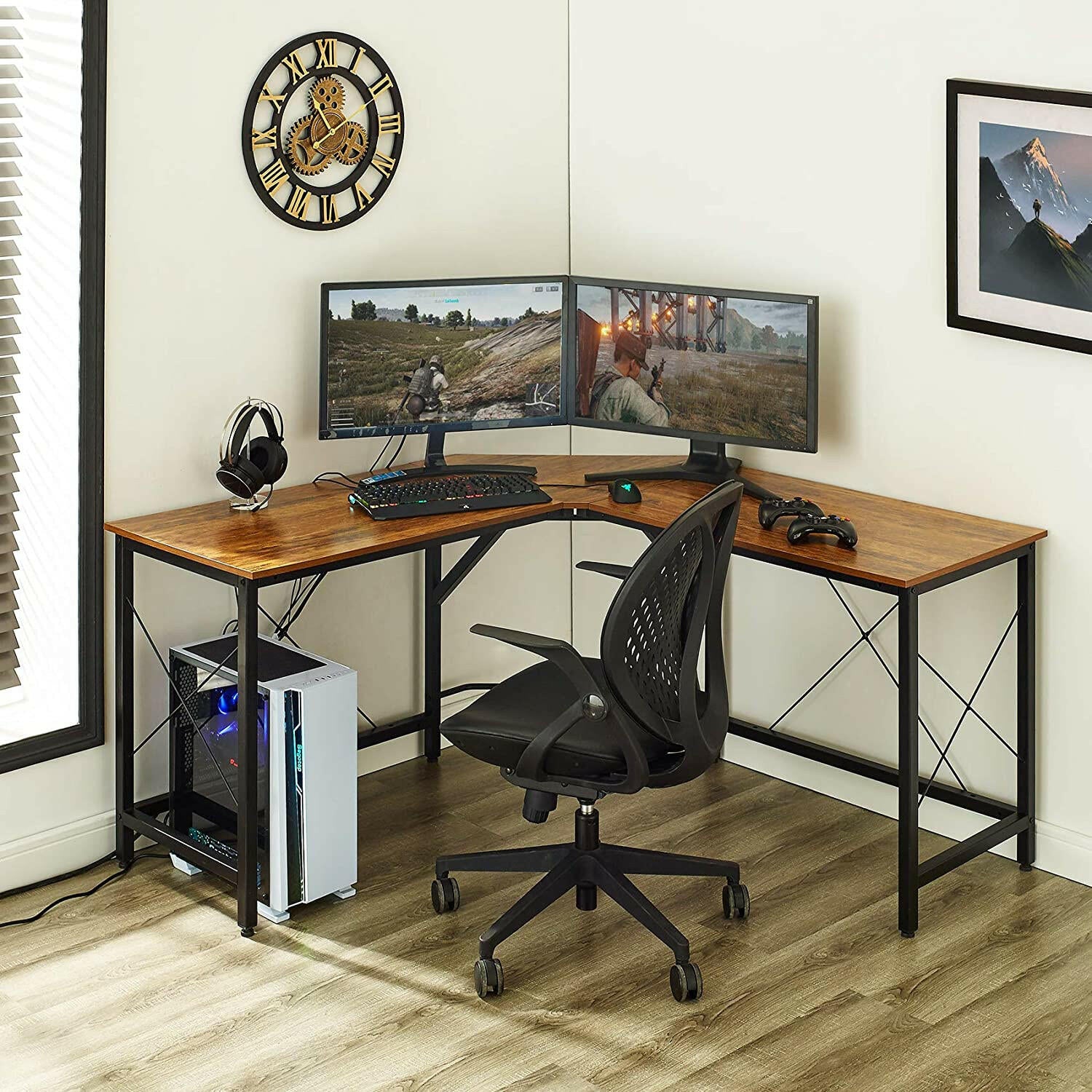 Ironstone L 59 Gaming Table - 59 Inches, L Shaped 2