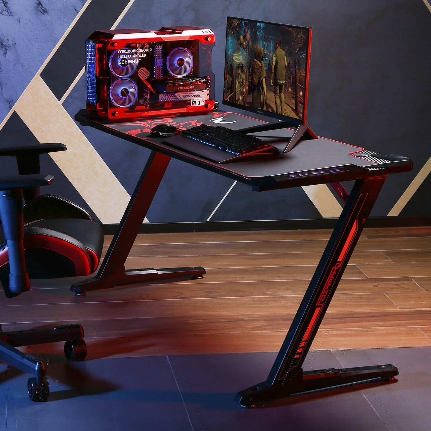 Eureka Z4 60 Gaming Table - 60 Inch, Z Shaped