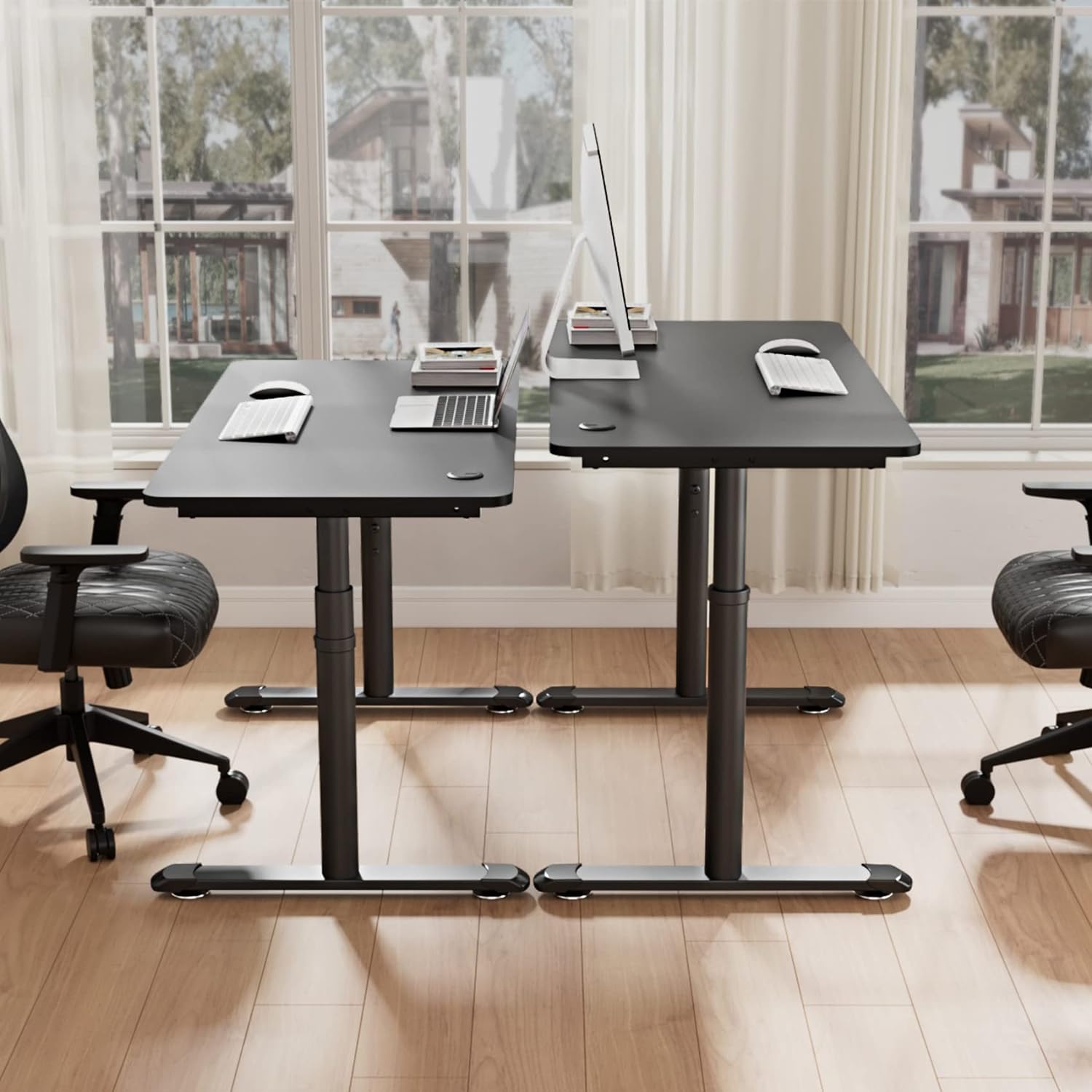 Eureka Ergonomic Office Table- Height Adjustable, 60 Inches with Free Large Mousepad