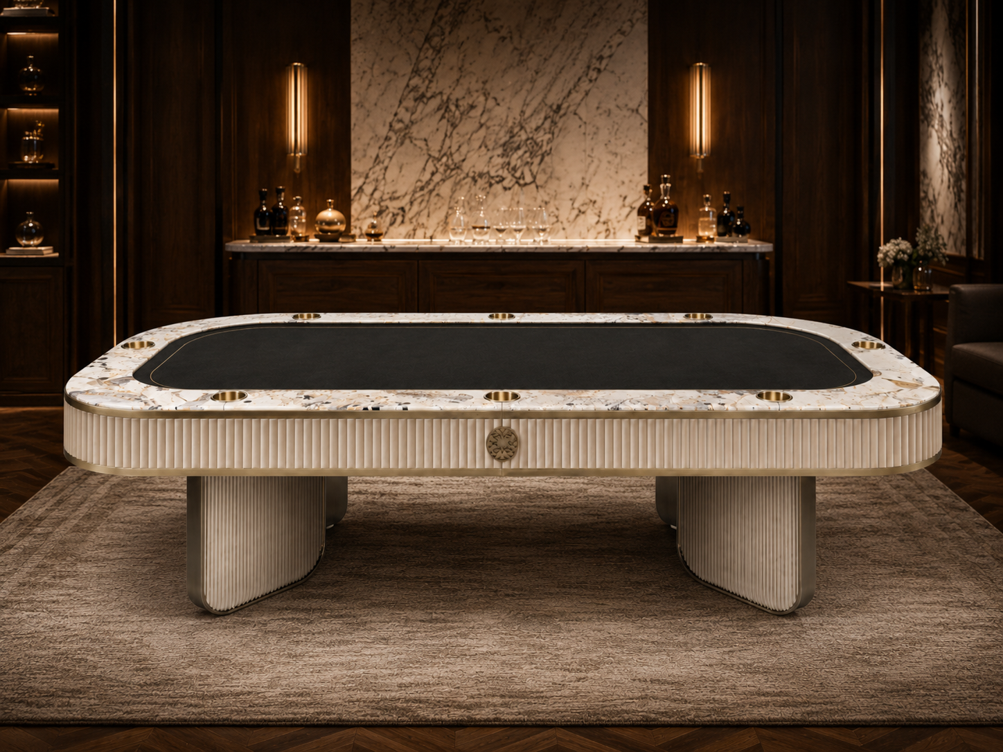 Marshmello Marble Poker Table