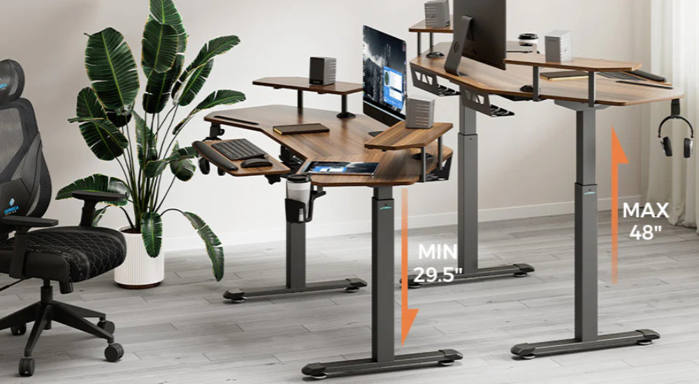 Eureka Aero 72 Gaming Table - 72 Inch, Aero Series, Height Adjustment 12