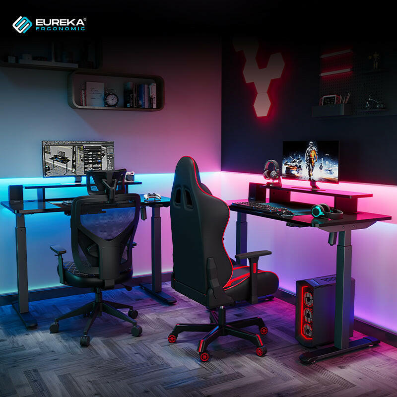 Eureka I 47/55 Gaming Table - 47 & 55 Inch, I Shaped, Height Adjustable 3