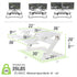 Eureka Z6 36 Gaming Table - 36 Inch, Z Shaped, Height Adjustment