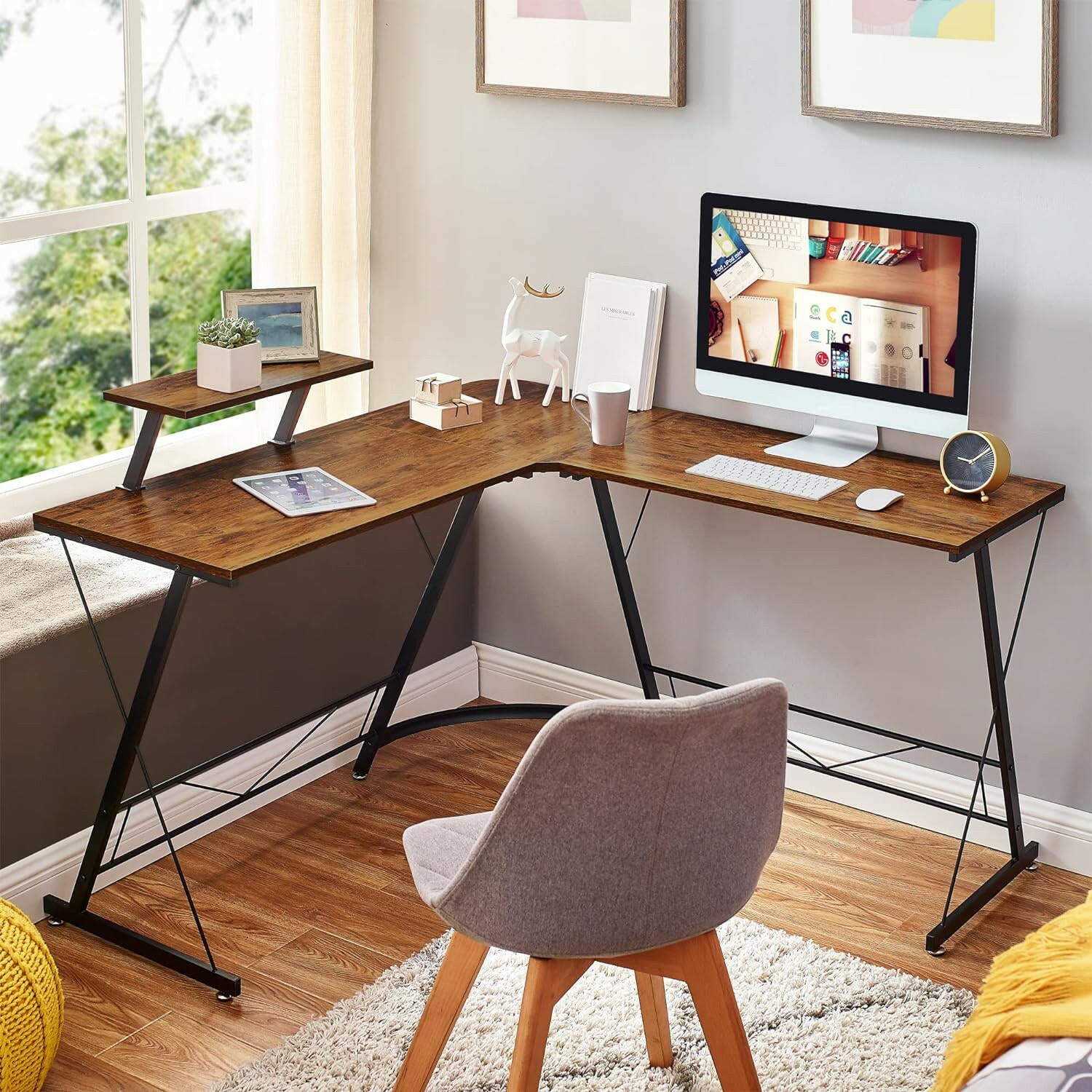 Ironstone L 51 Gaming Table - 51 Inches, L Shaped 13