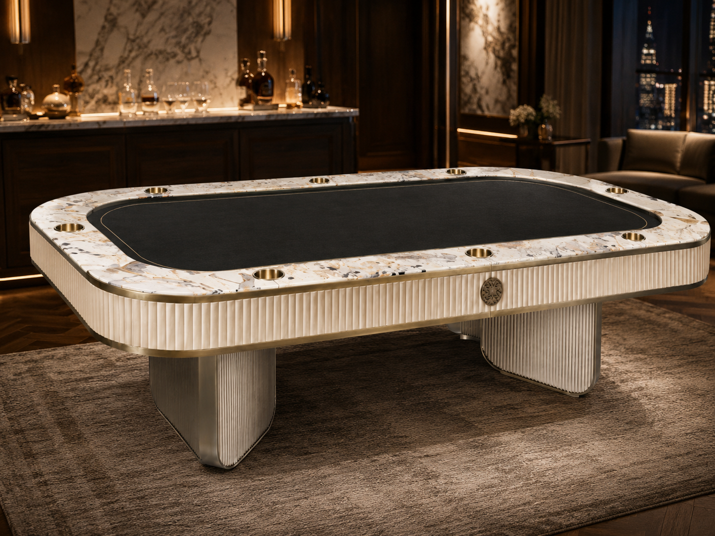 Marshmello Marble Poker Table
