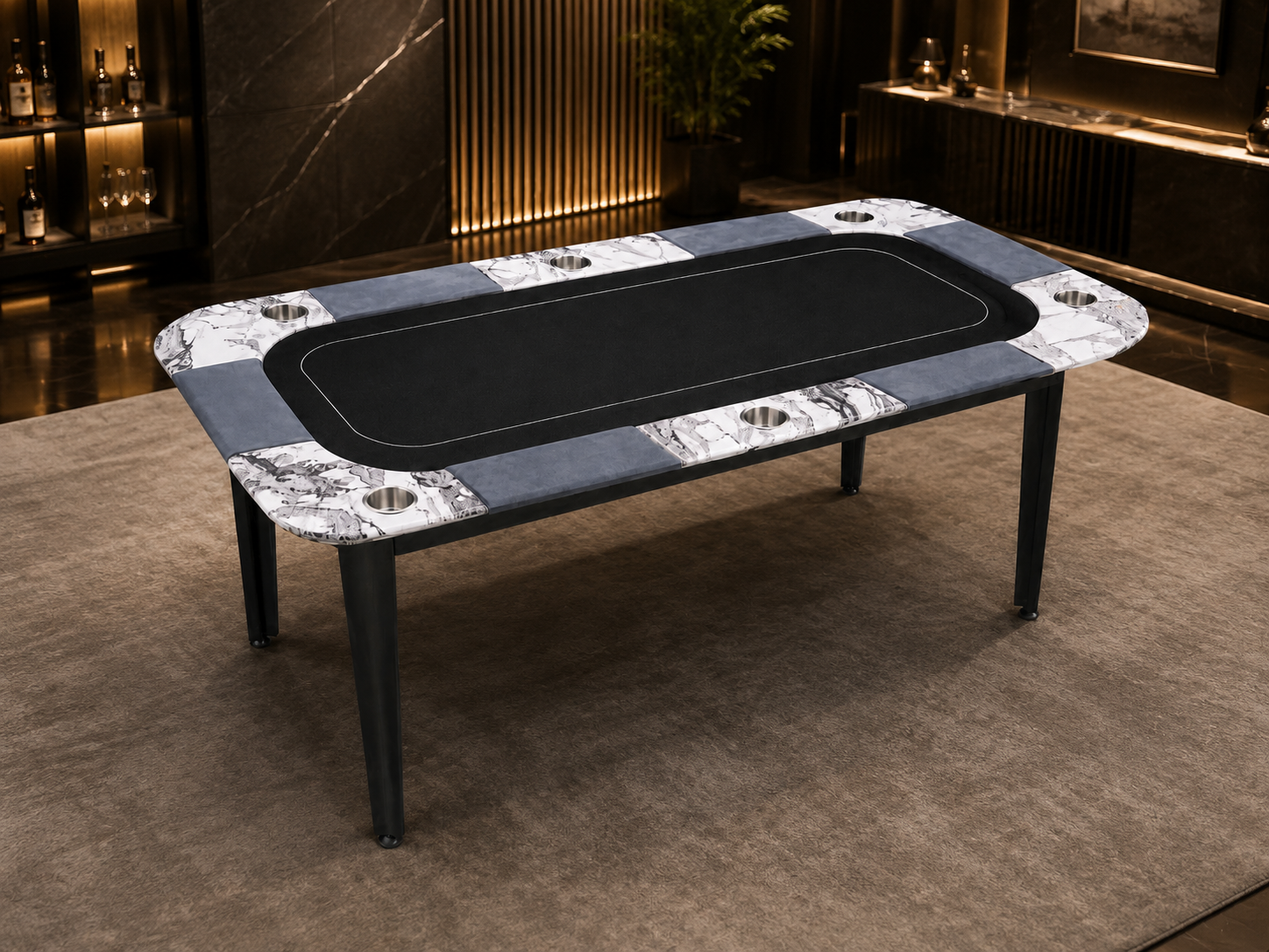 Aventador Marble Poker Table