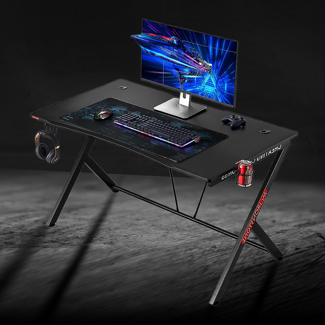 Mr IRONSTONE R Shaped 63 Inches Gaming Desk