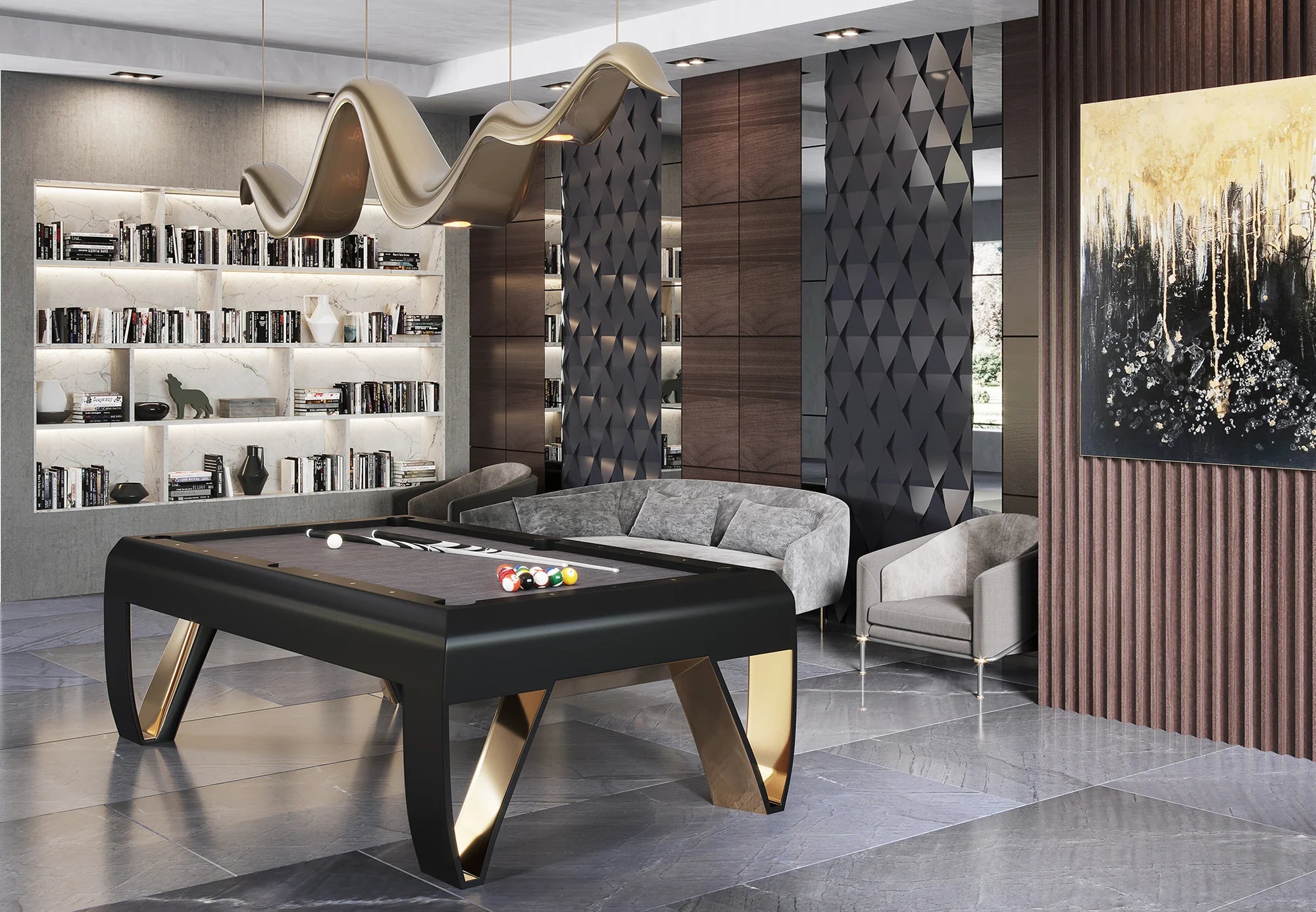 Italian Brooch Pool Table
