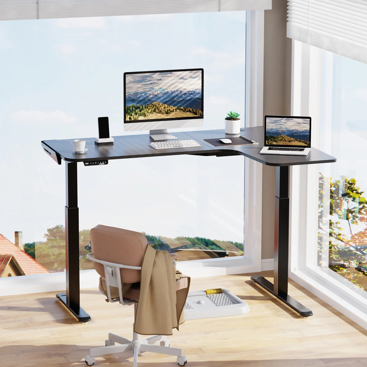 Eureka Ergonomic Gaming Table- 60 Inches, Electric Height Adjustment Dual Motor