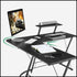 Mr Ironstone Gaming Table- L Shaped, 51 Inches, Black & White Colour