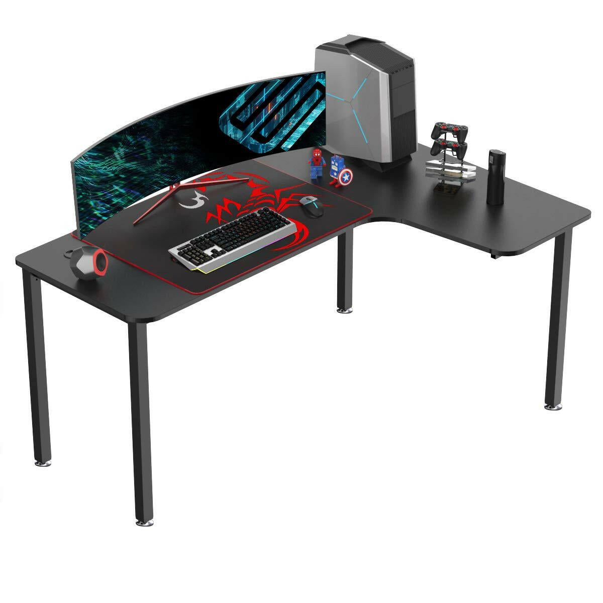 Buy Eureka Ergonomic Gaming Table- 60 Inches, Modern L Shaped, Right