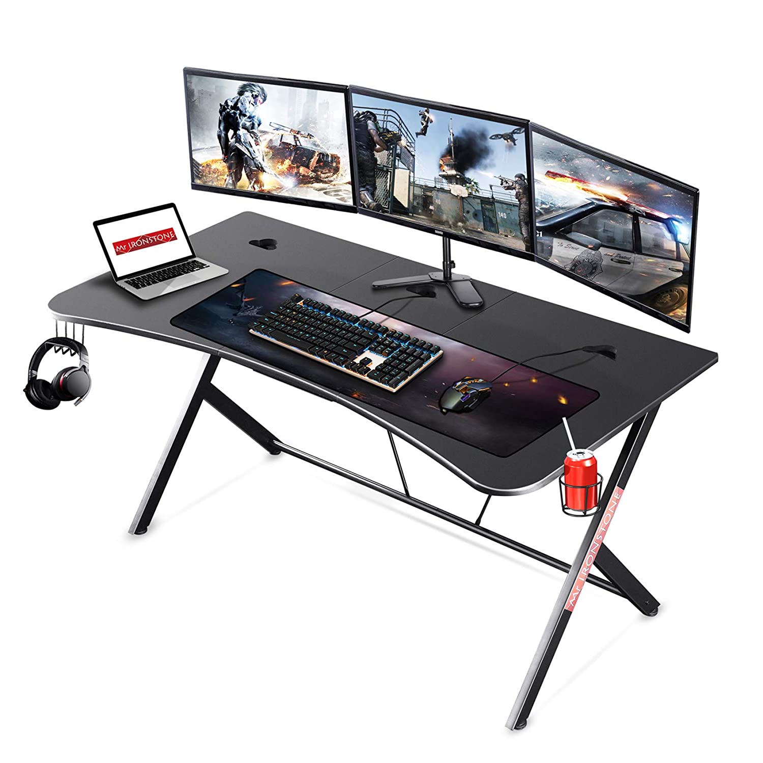 Mr IRONSTONE Large Gaming Office Desk 63 Inches