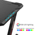 Eureka Ergonomic Gaming Table- Z Shaped, 60 Inches, RGB Lights