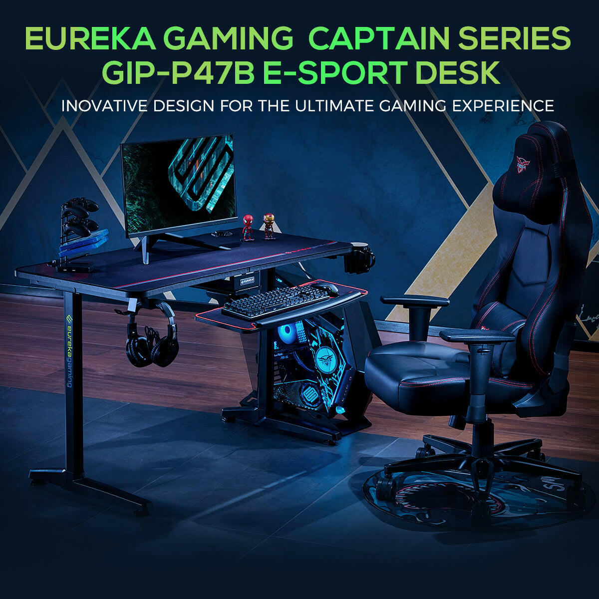 Eureka I 47/60 Gaming Table - 47 & 60 Inch, I Shaped, Captain Series 5