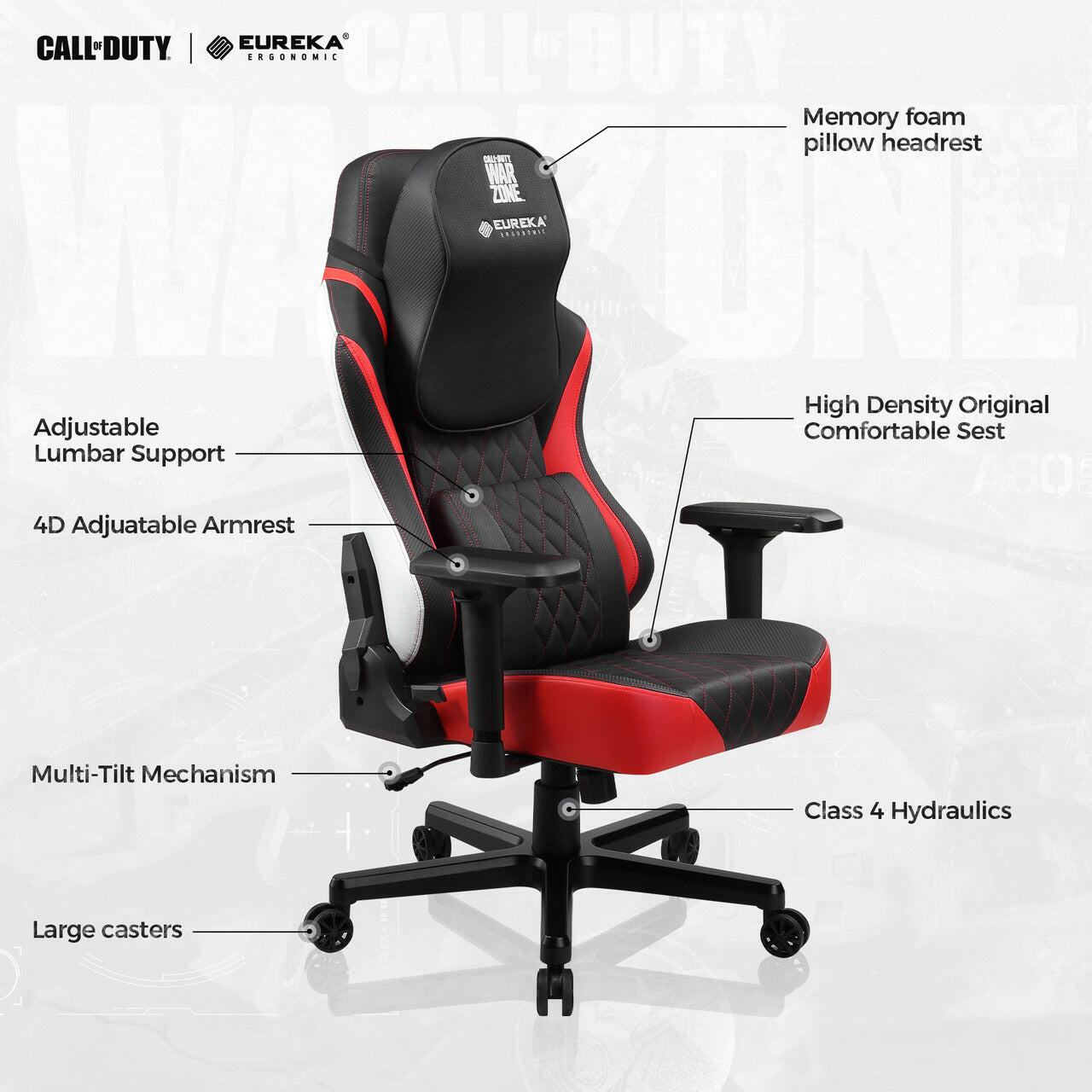 Eureka Z0 43 Gaming Table - 43 Inch, Z Shaped, COD Series 10