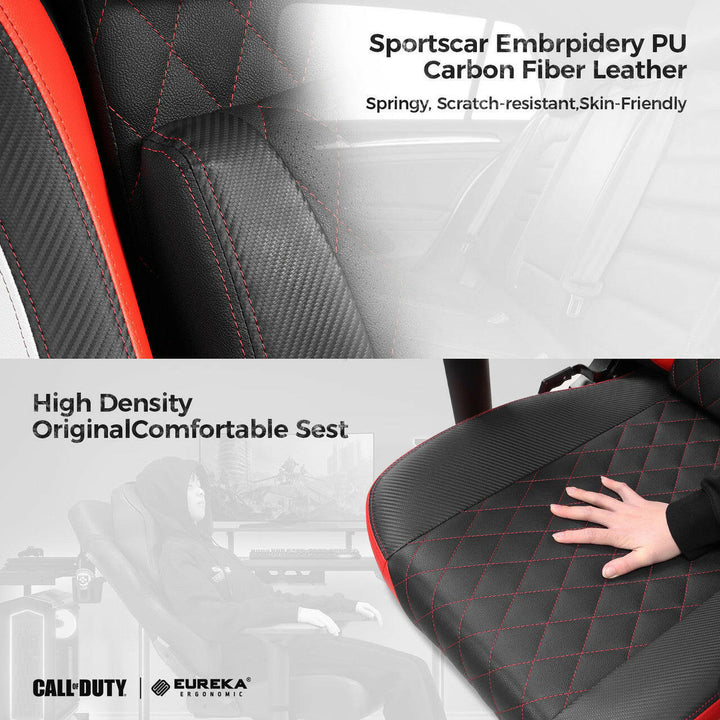 Buy Eureka Ergonomic Call of Duty Series Warzone Red Gaming Chair Online