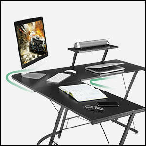 Ironstone L 51 Gaming Table - 51 Inches, L Shaped 16