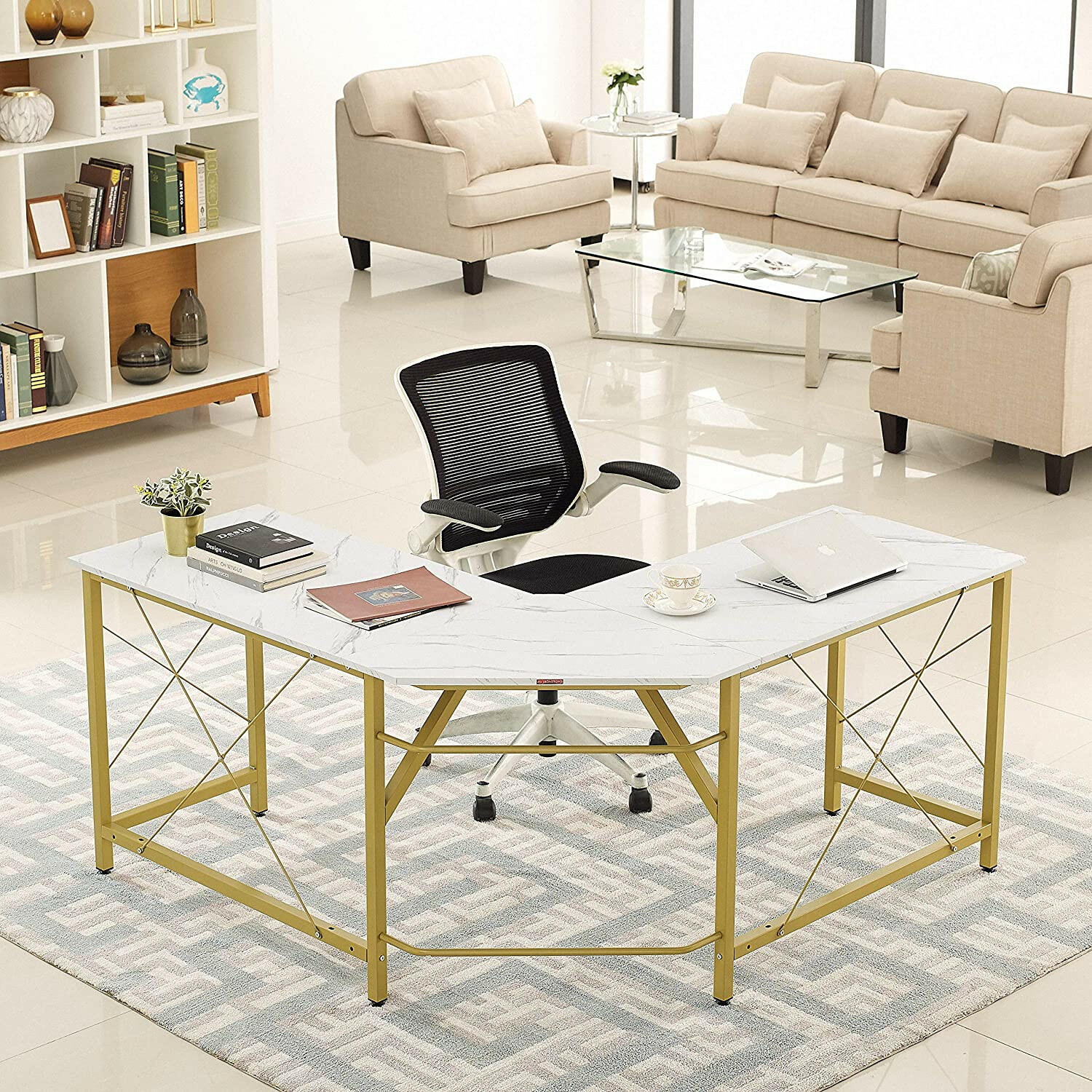 Ironstone L 59 Gaming Table - 59 Inches, L Shaped 17