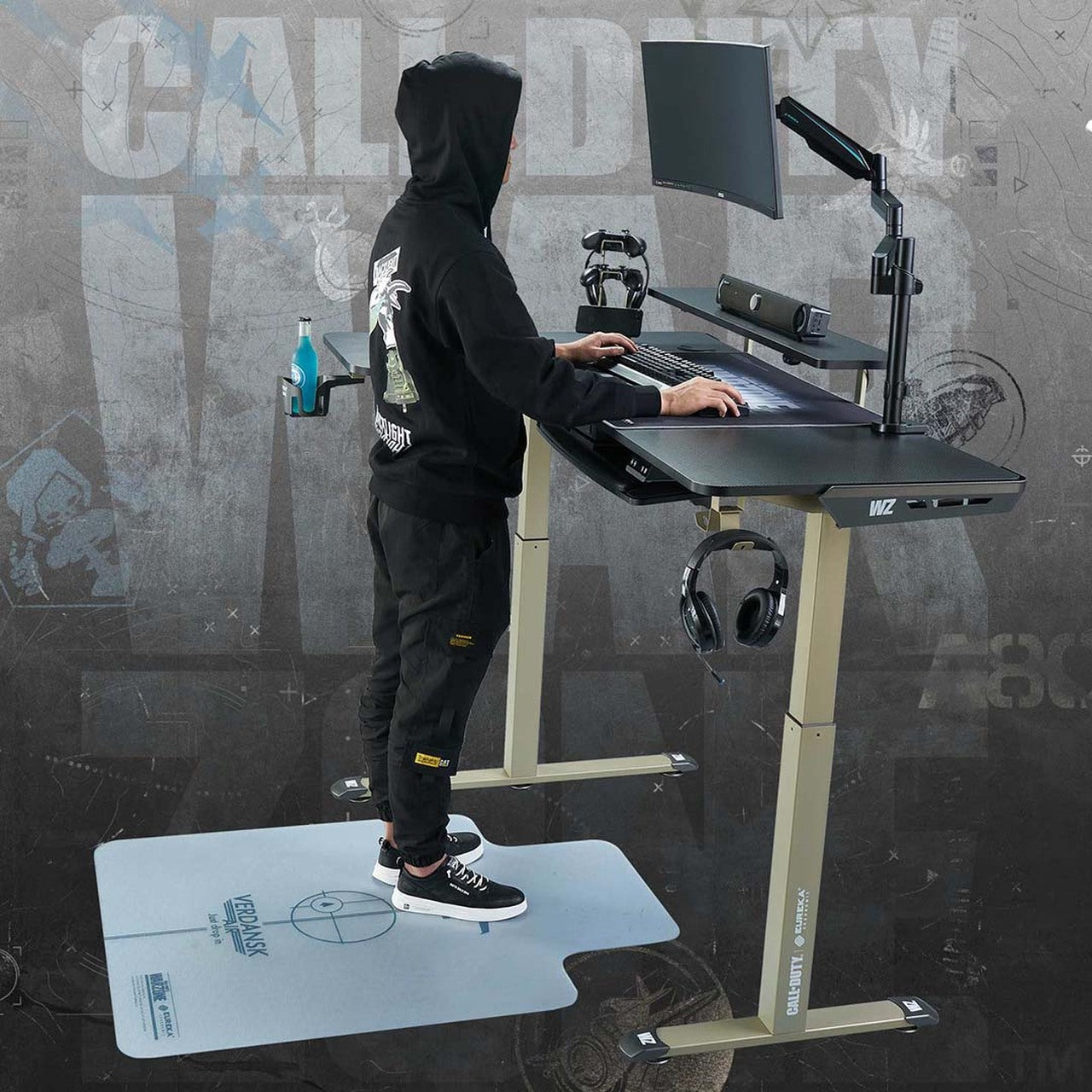 Eureka Ergonomic Gaming Table- Call Of Duty Series, 60 Inches, Electric Height