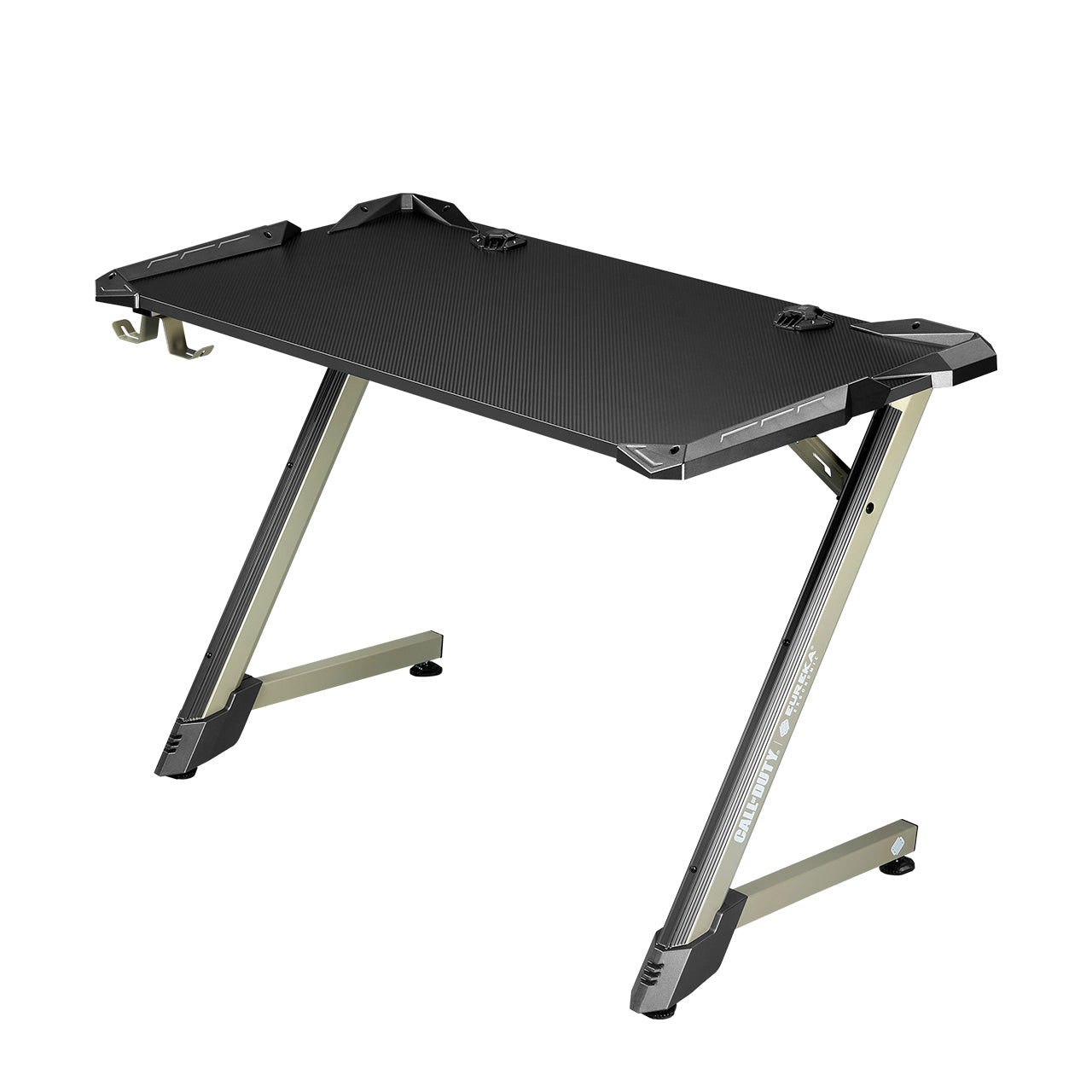 Eureka Gaming Table- Call Of Duty Series, 43 Inches, RGB Lights with Accessory Hook
